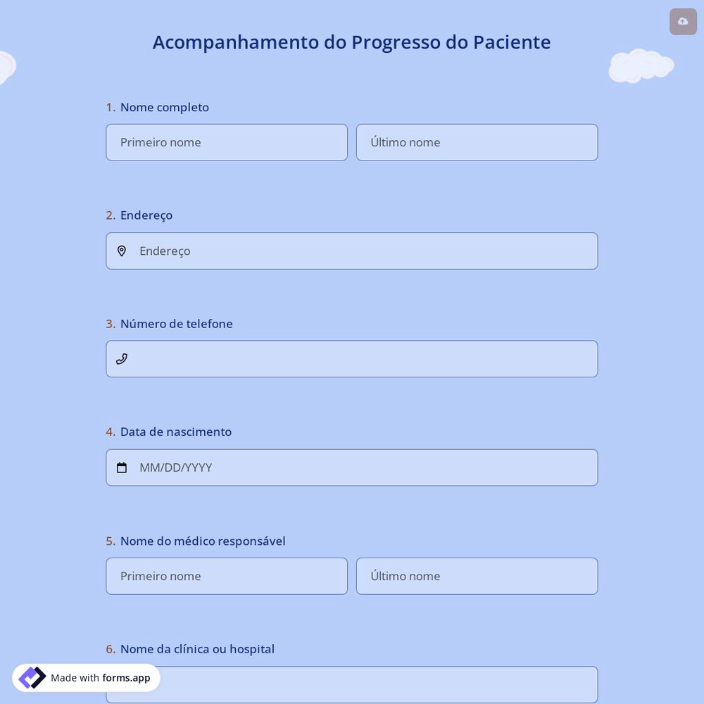 Acompanhamento do Progresso do Paciente