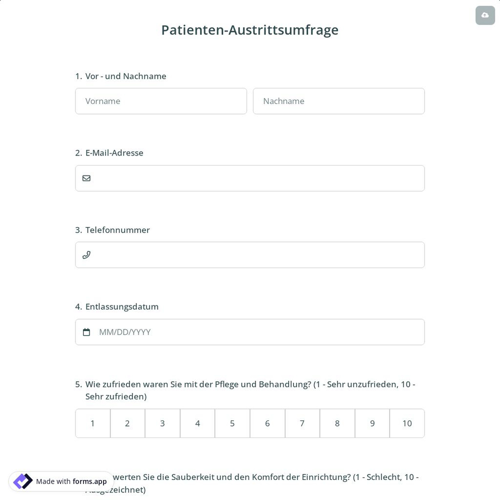 Patienten-Austrittsumfrage