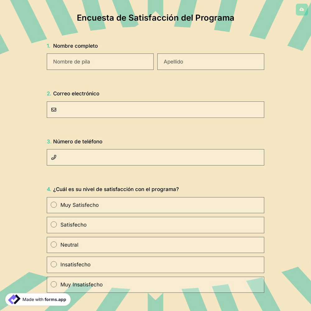 Encuesta de Satisfacción del Programa