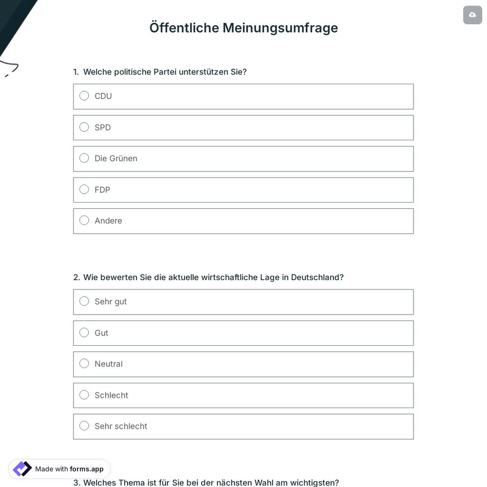 Öffentliche Meinungsumfrage