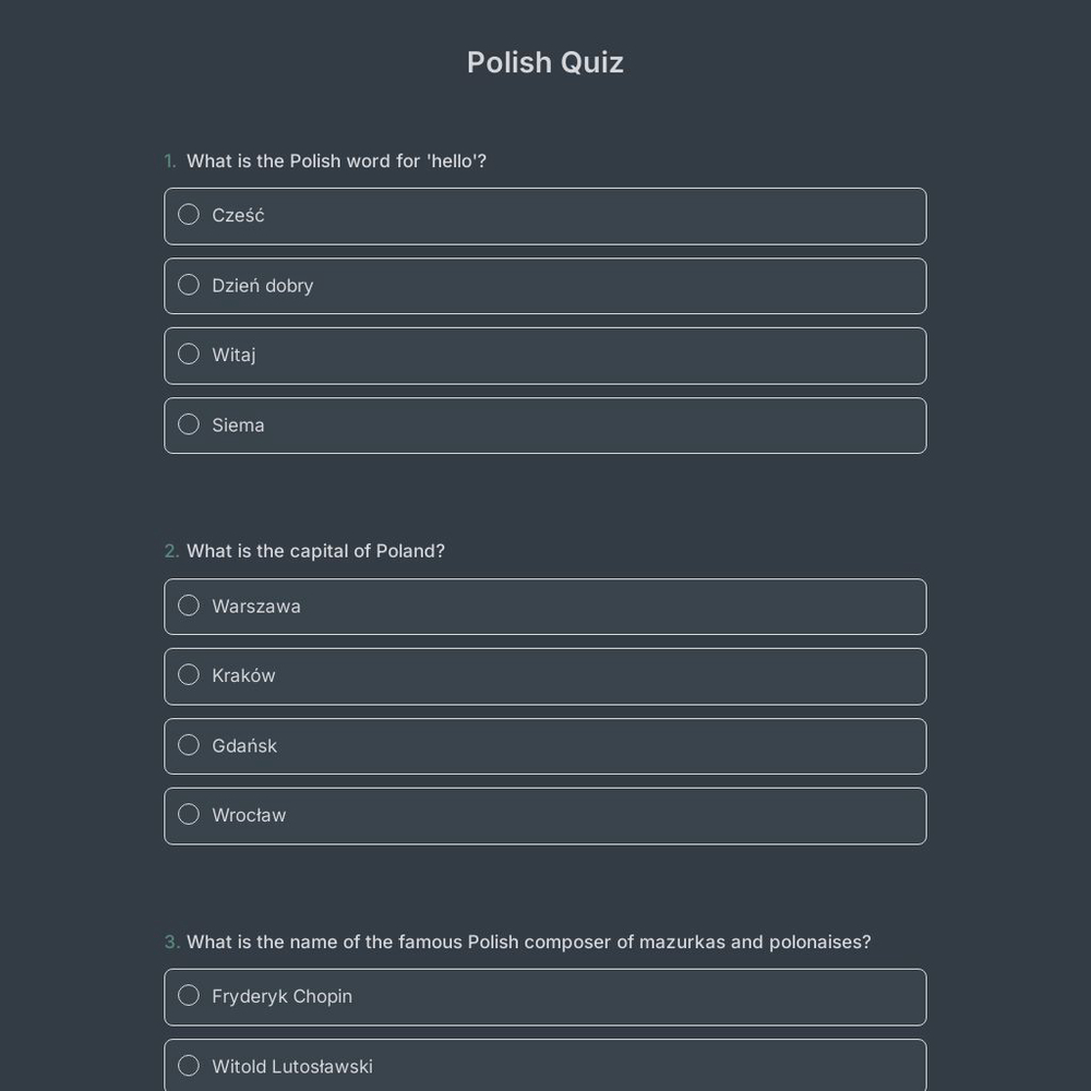 Polish Quiz