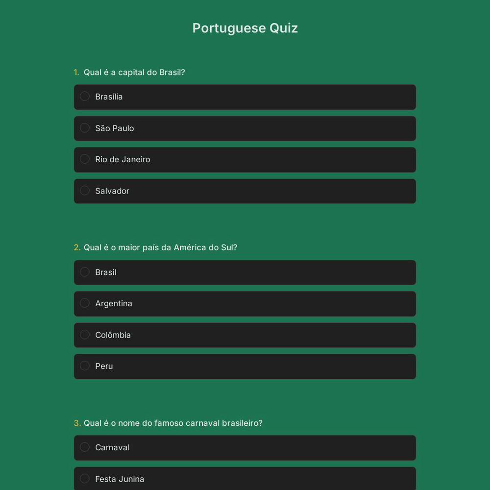 Portuguese Quiz