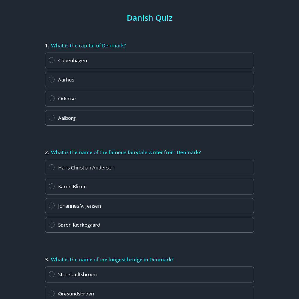 Danish Quiz