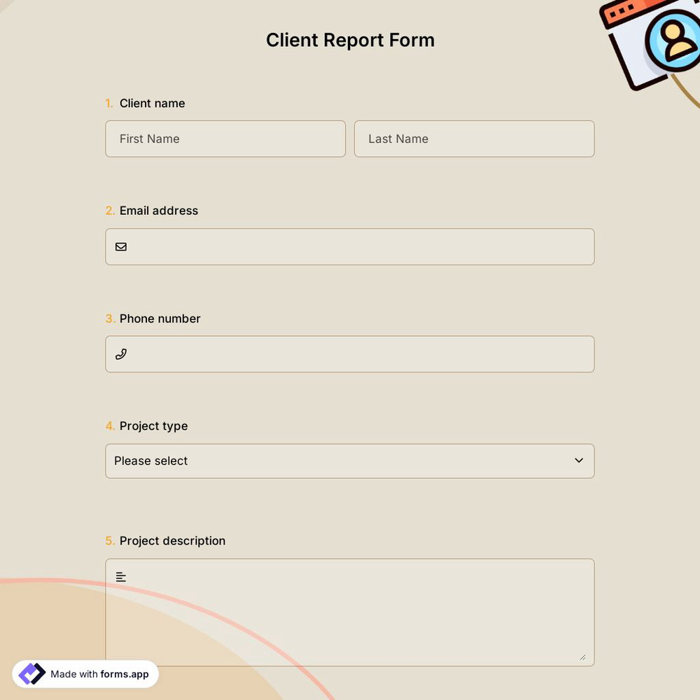 Client Report Form