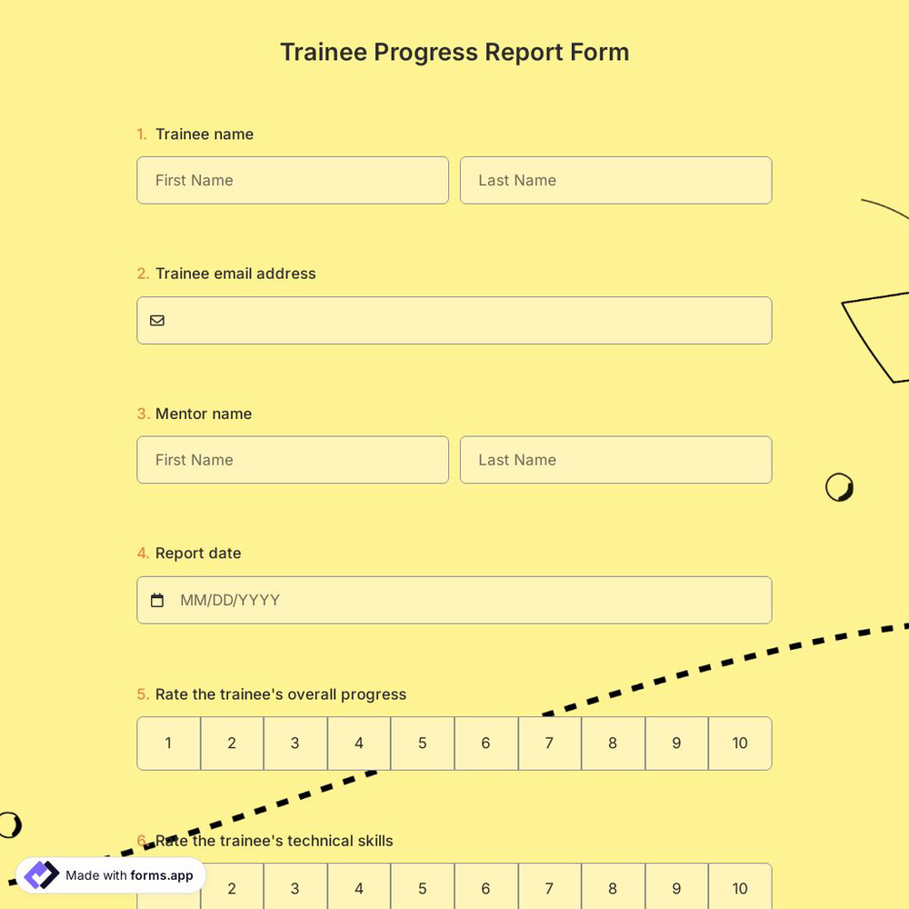 Trainee Progress Report Form