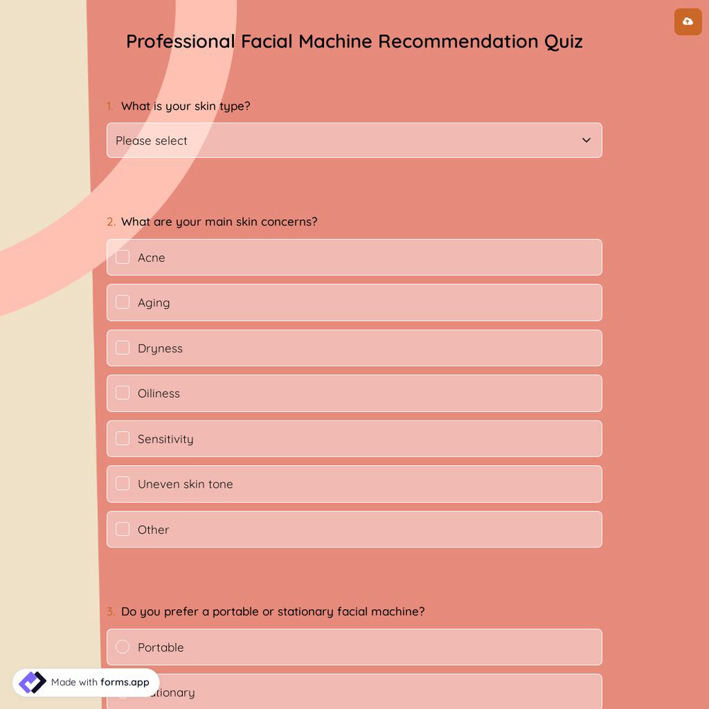 Professional Facial Machine Recommendation Quiz