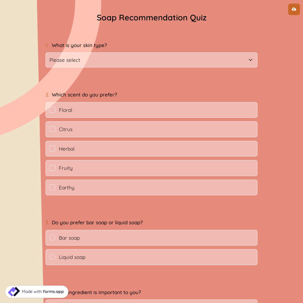 Soap Recommendation Quiz