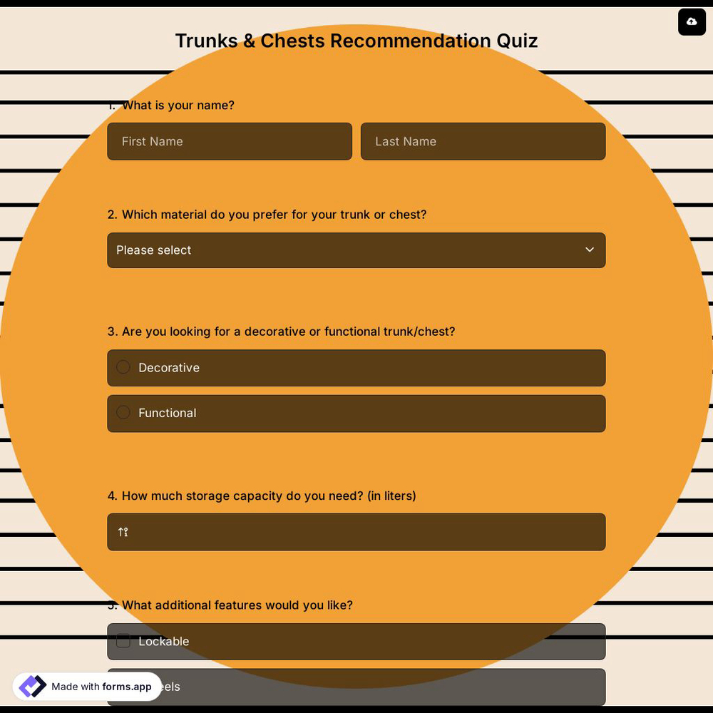 Trunks & Chests Recommendation Quiz
