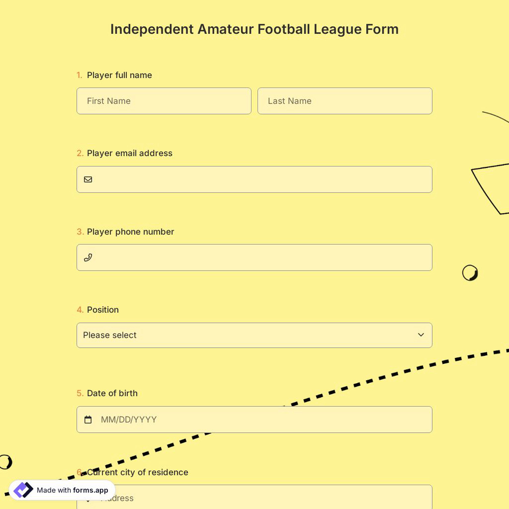 Independent Amateur Football League Form
