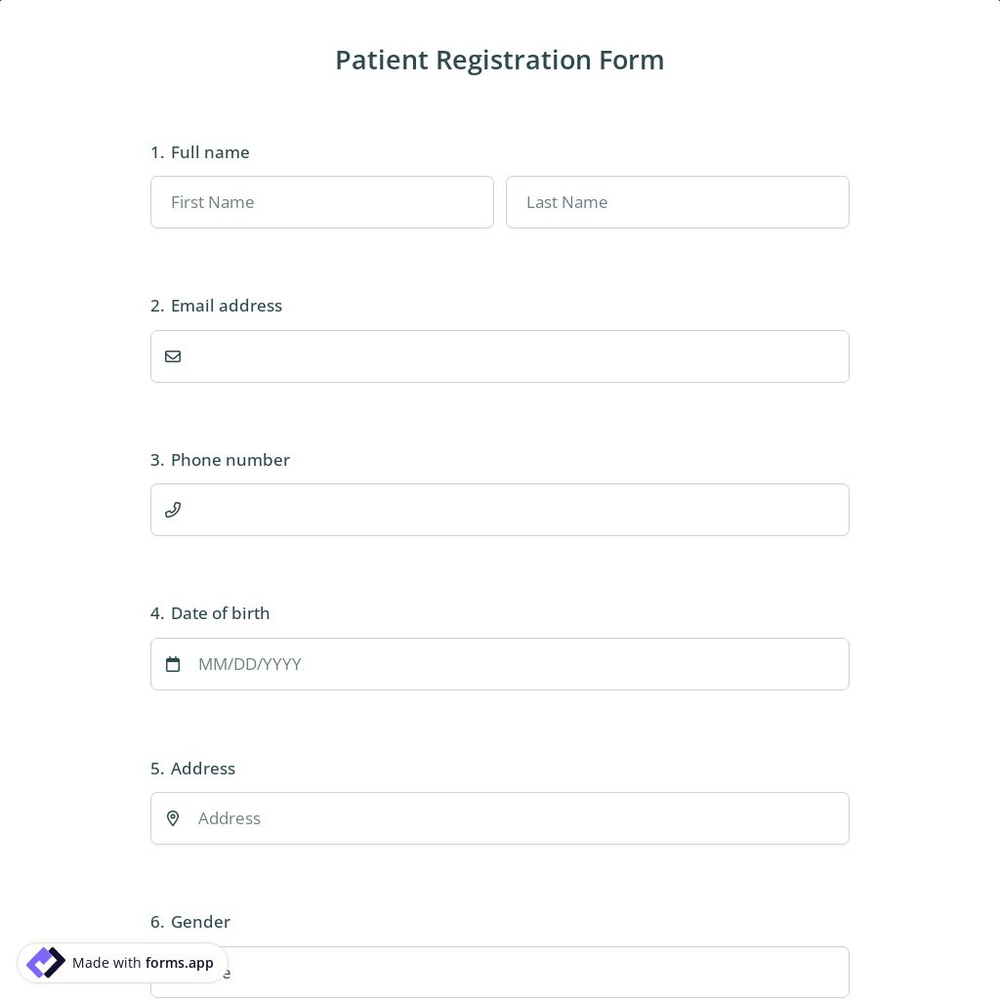 Patient Registration Form