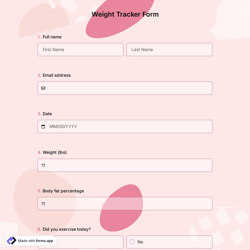 Weight Tracker Form