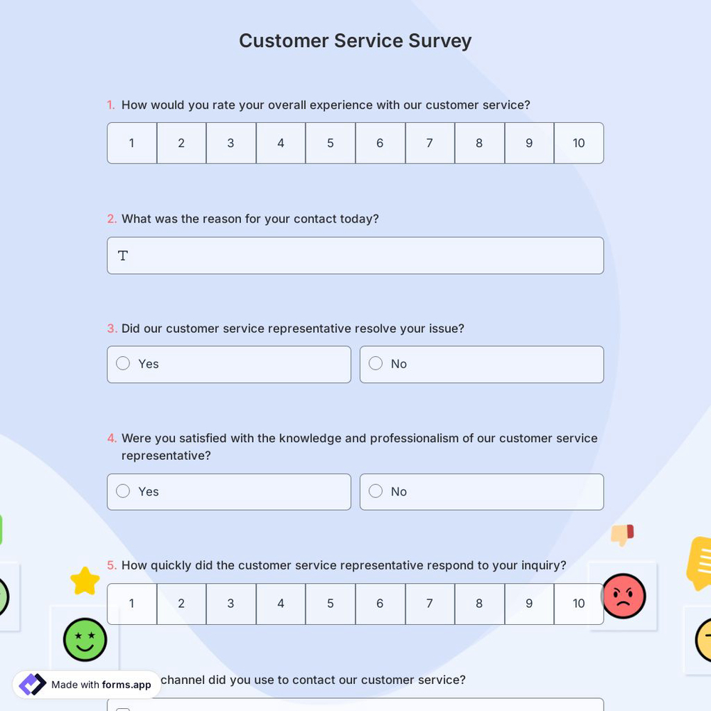 Customer Service Survey