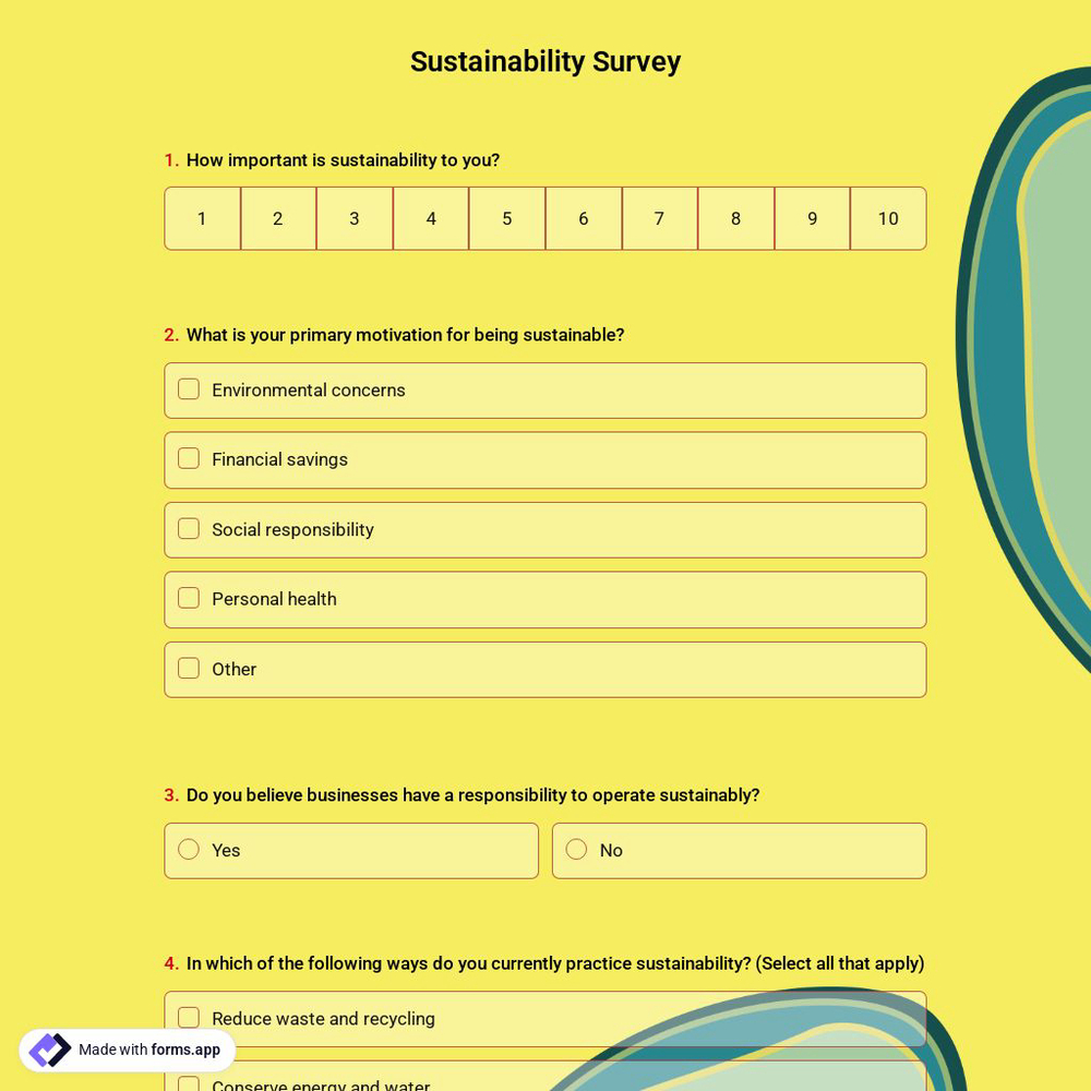 Sustainability Survey