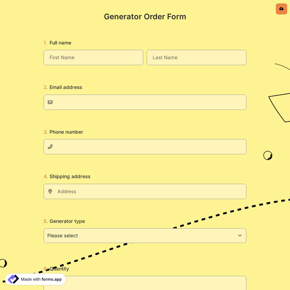 Generator Order Form