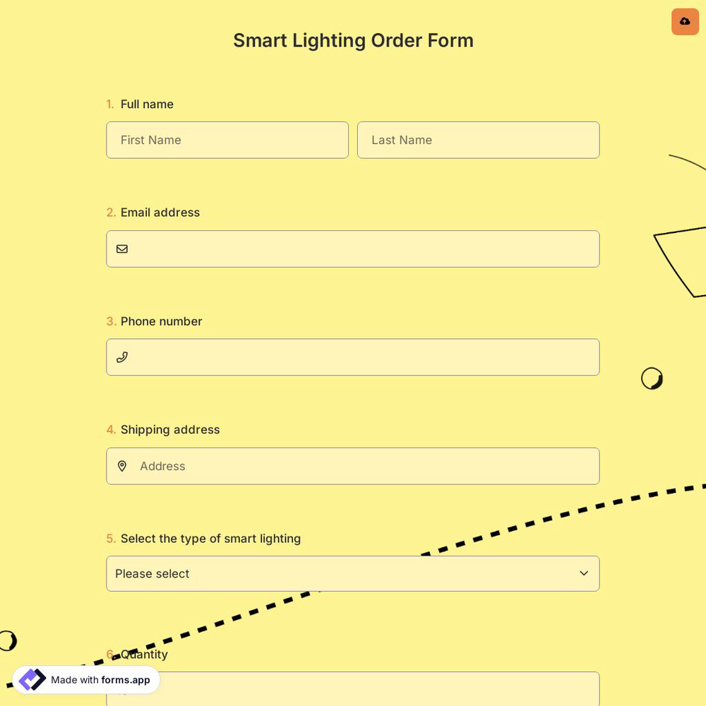 Smart Lighting Order Form