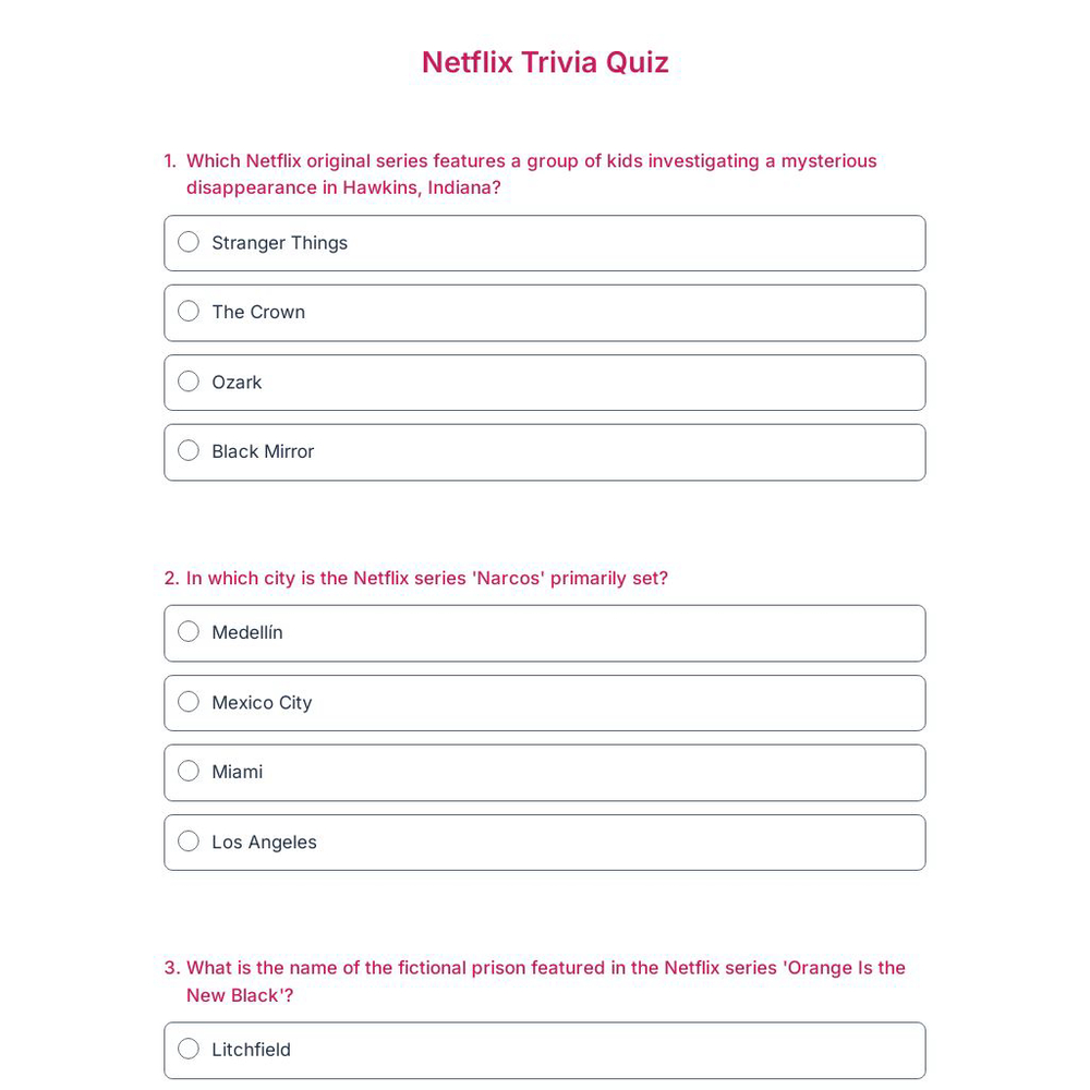 Netflix Trivia Quiz