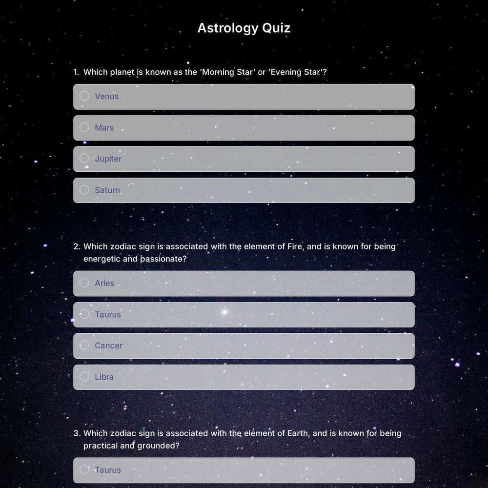 Astrology Quiz