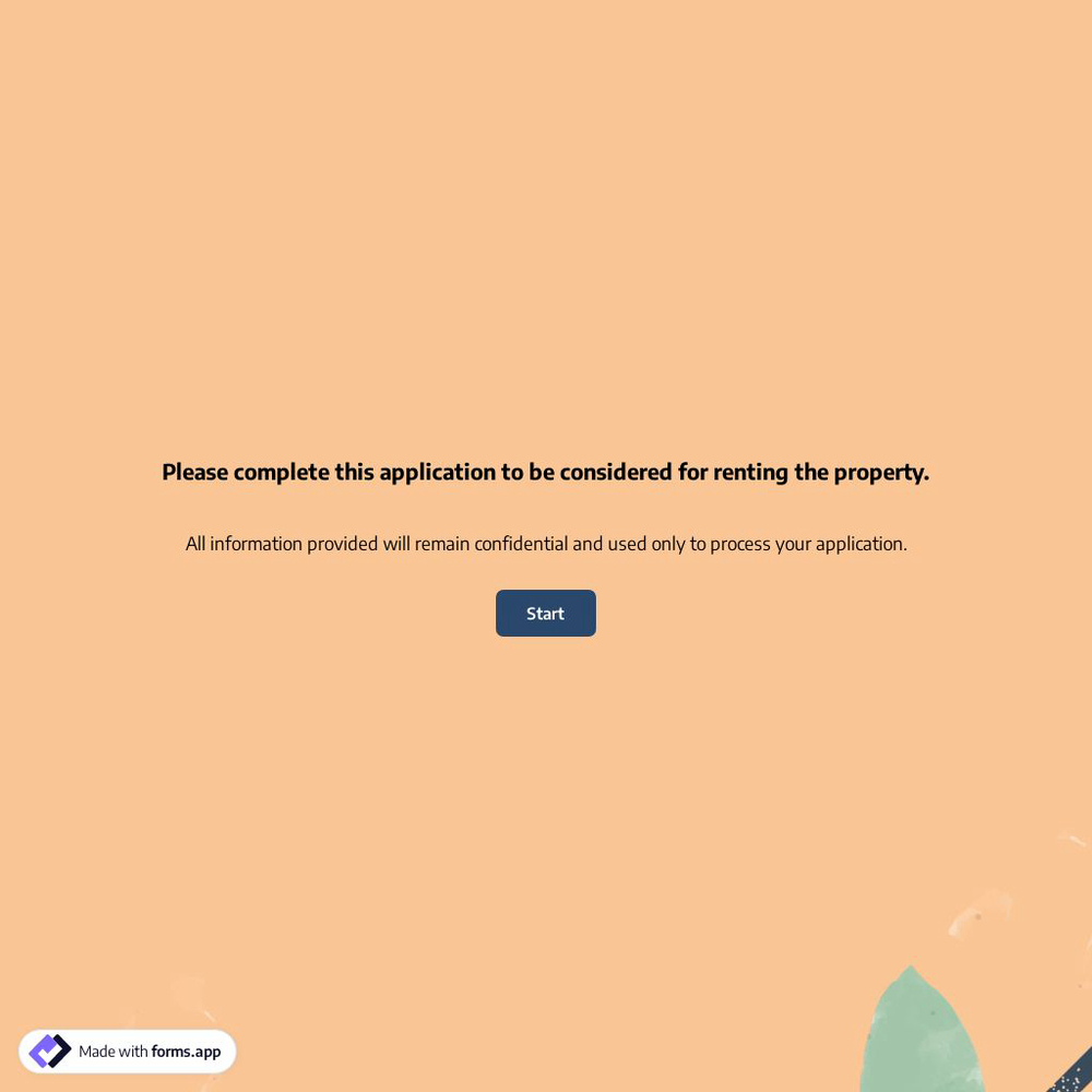 Residential Rental Application Form