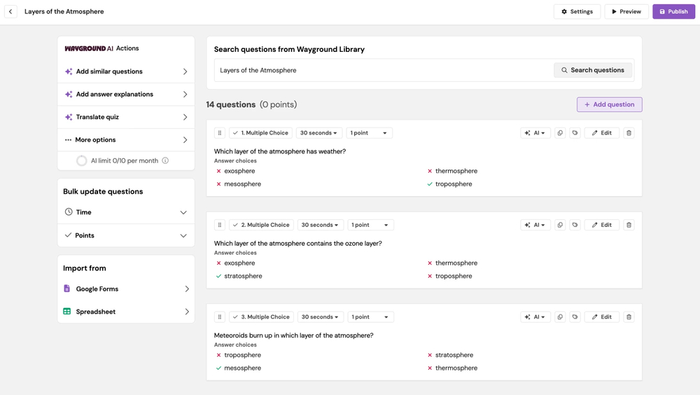 Workspace of WayGround