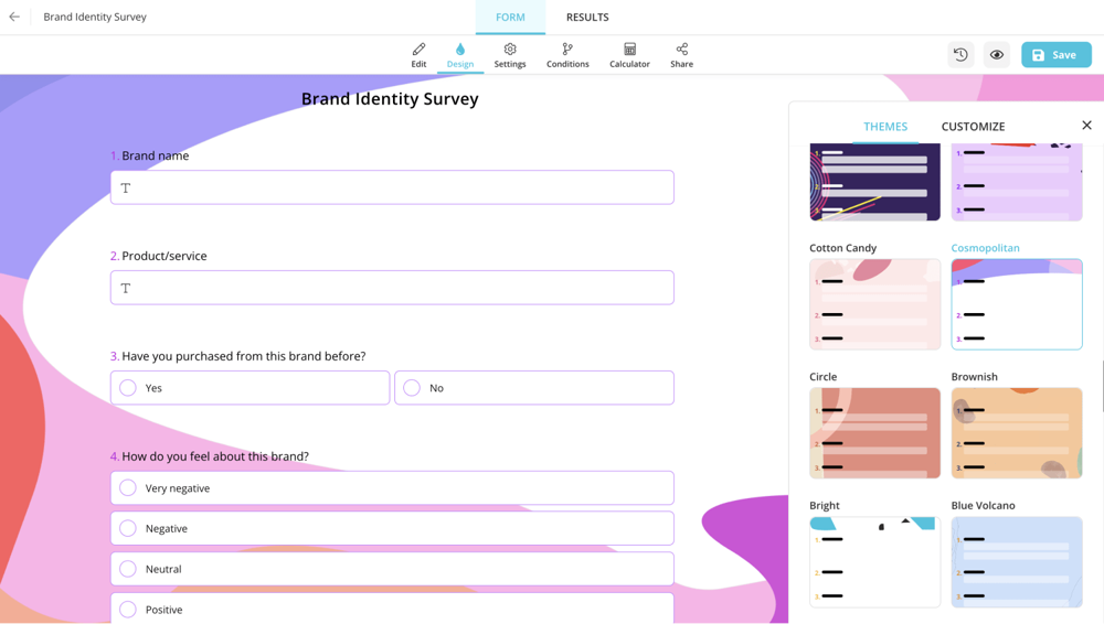 Customize your form design