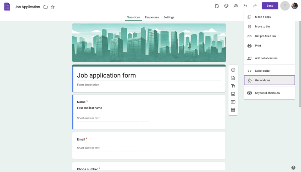 Open the Google Workspace Marketplace