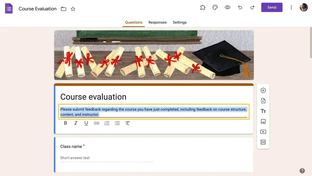 Add explanations to your form
