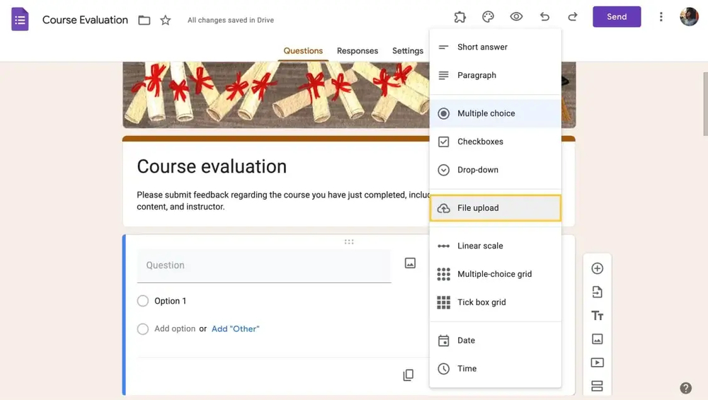 Use file upload if needed