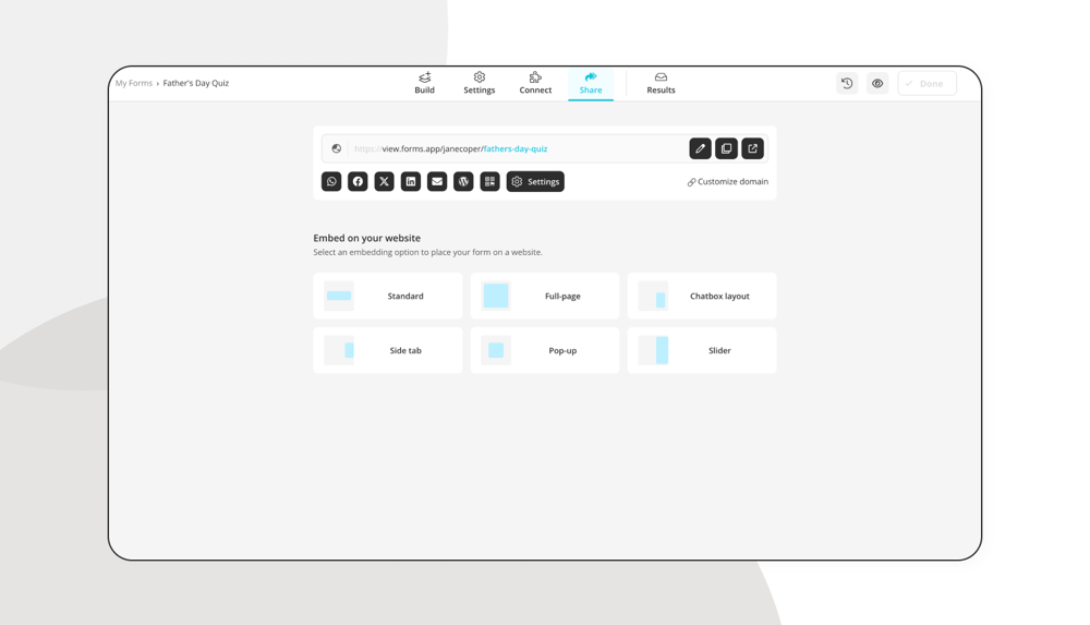 Quiz bearbeiten und teilen