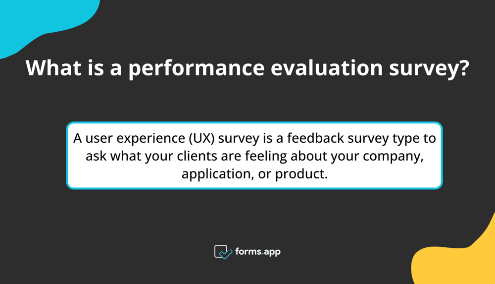 The definition of a performance evaluation survey