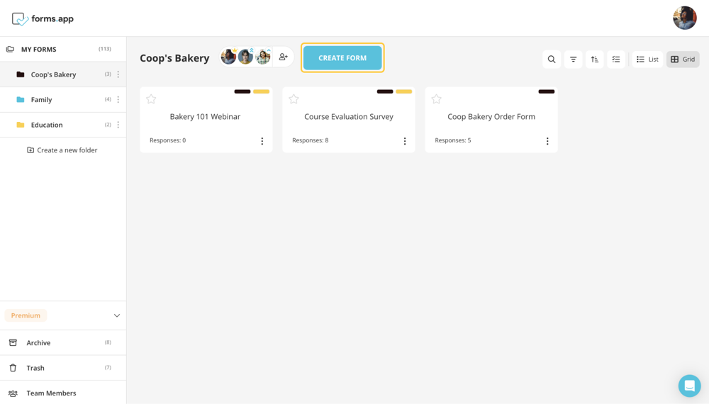 Create a form on forms.app