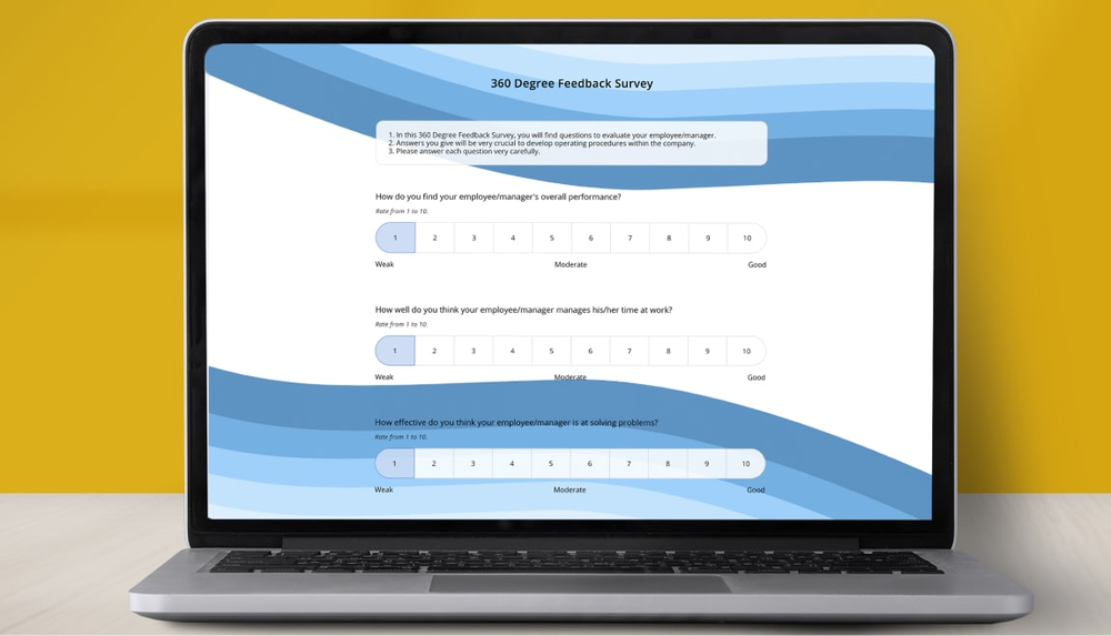 En example 360-degree feedback form