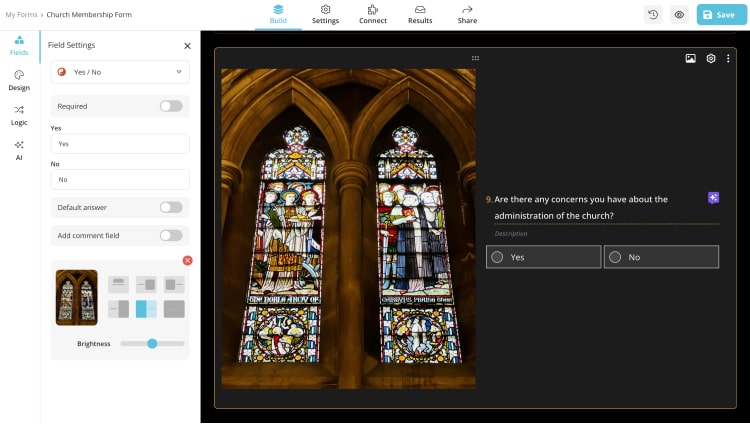 A feedback question for church survey