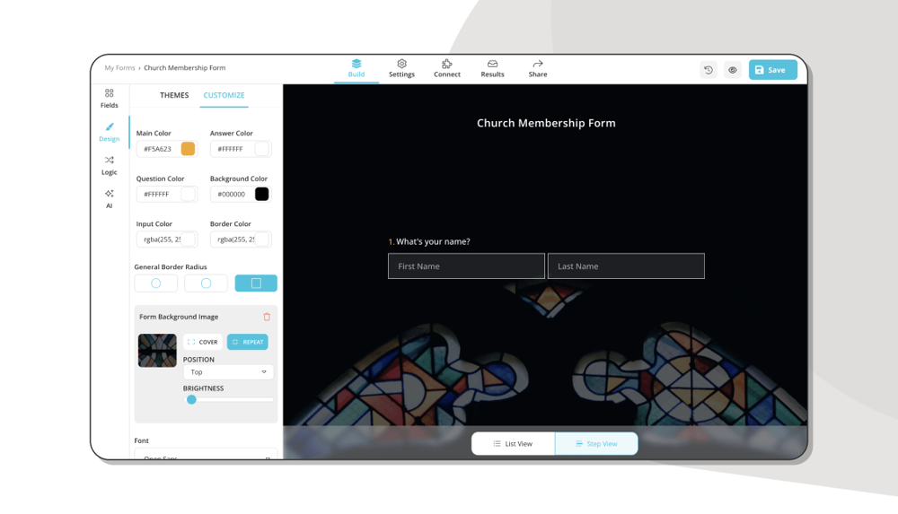 Customizing the design of your survey