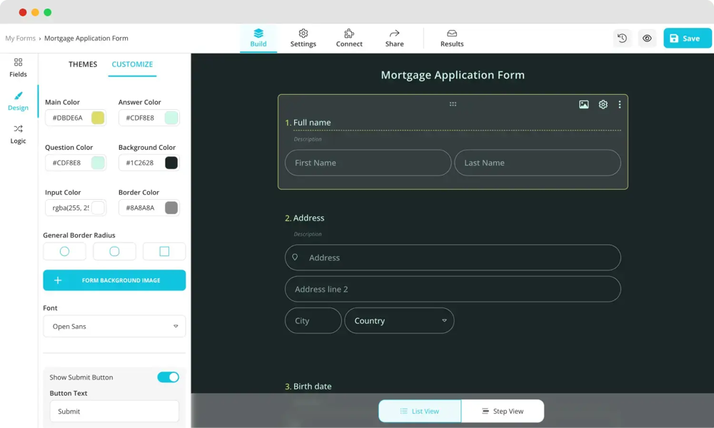 Personalice el diseño de su encuesta