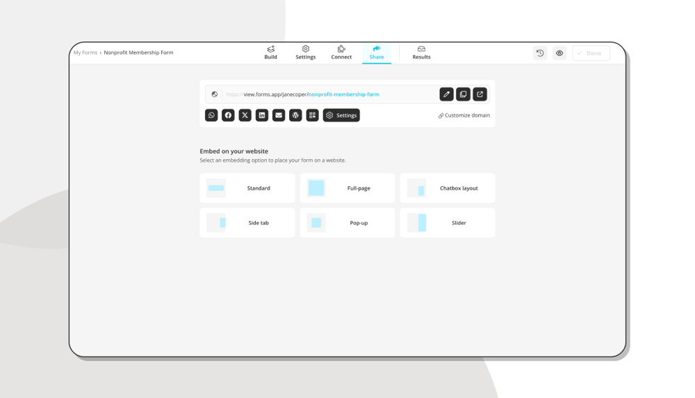 Bearbeiten und teilen Sie Ihre Umfrage