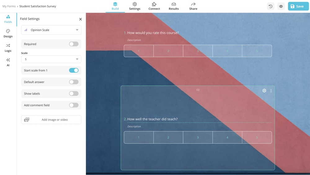 Step 3 - Add your questions or edit existing ones