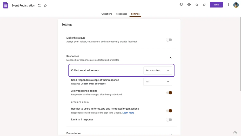 Recoger respuestas anónimas