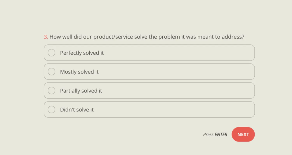 A question about customer satisfaction