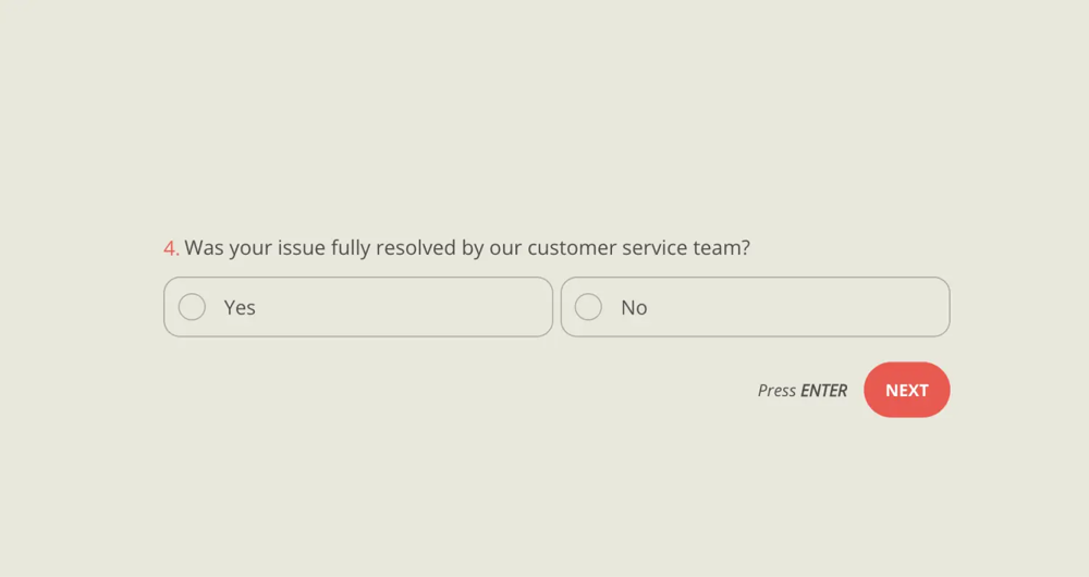 A yes/no question about customer service
