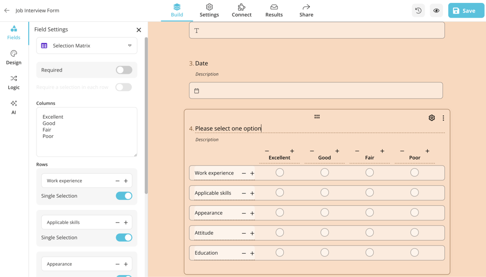 Get your form content ready