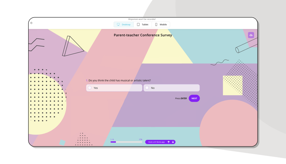 Aperçu de votre sondage