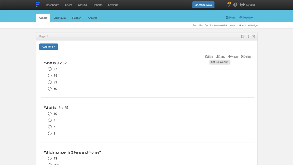 Workspace of FlexiQuiz