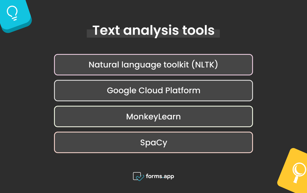 Tools for text analysis