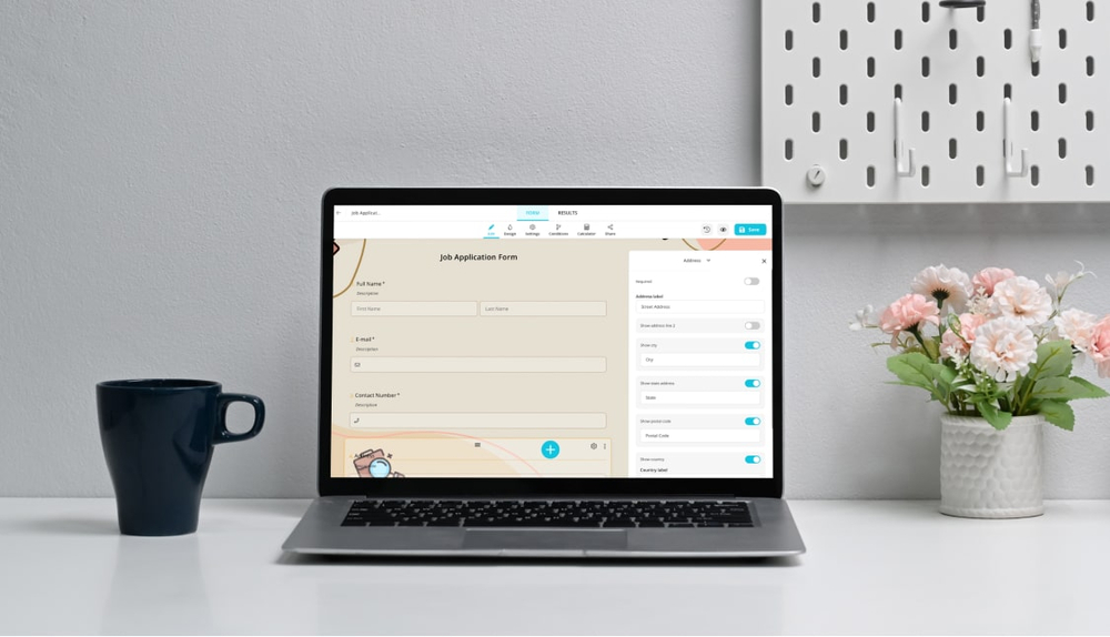 Creating a job application form online