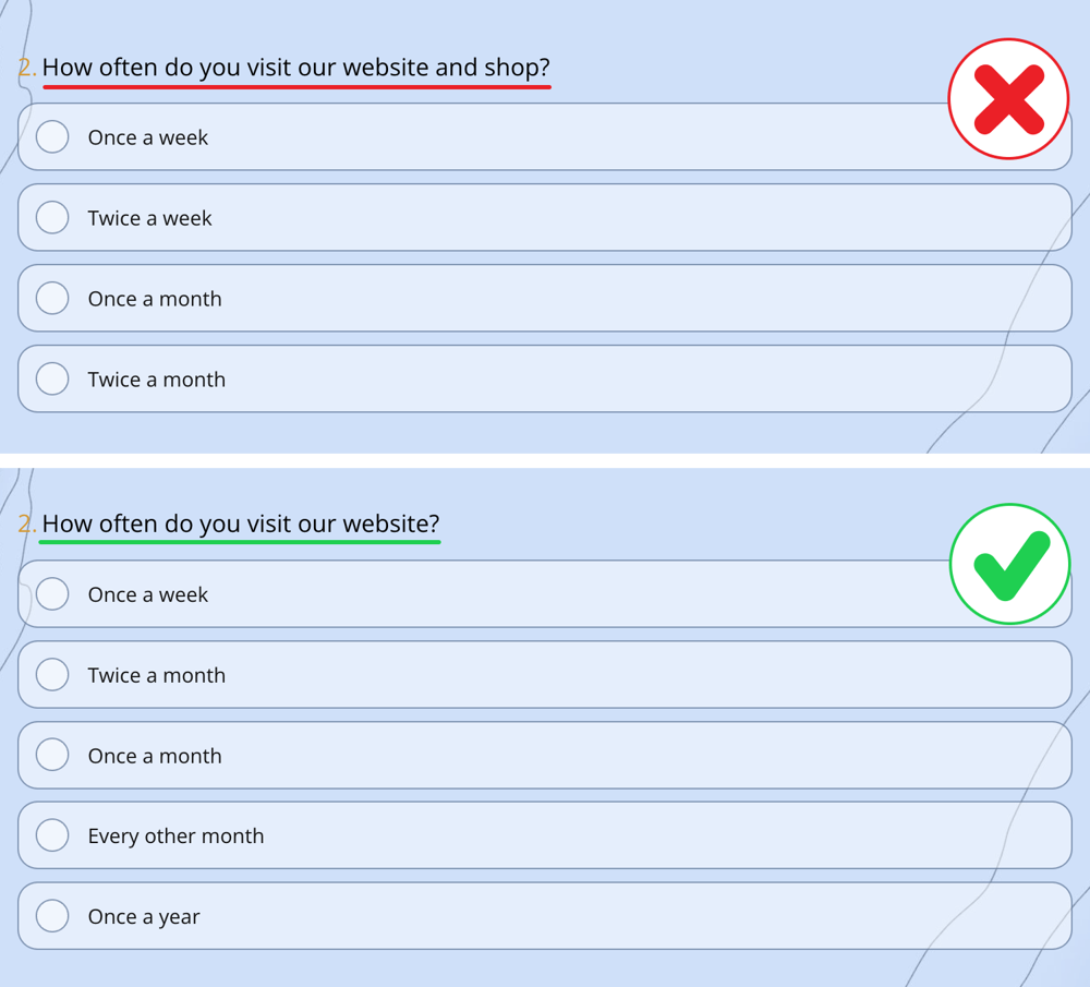 Double-barreled question example #2