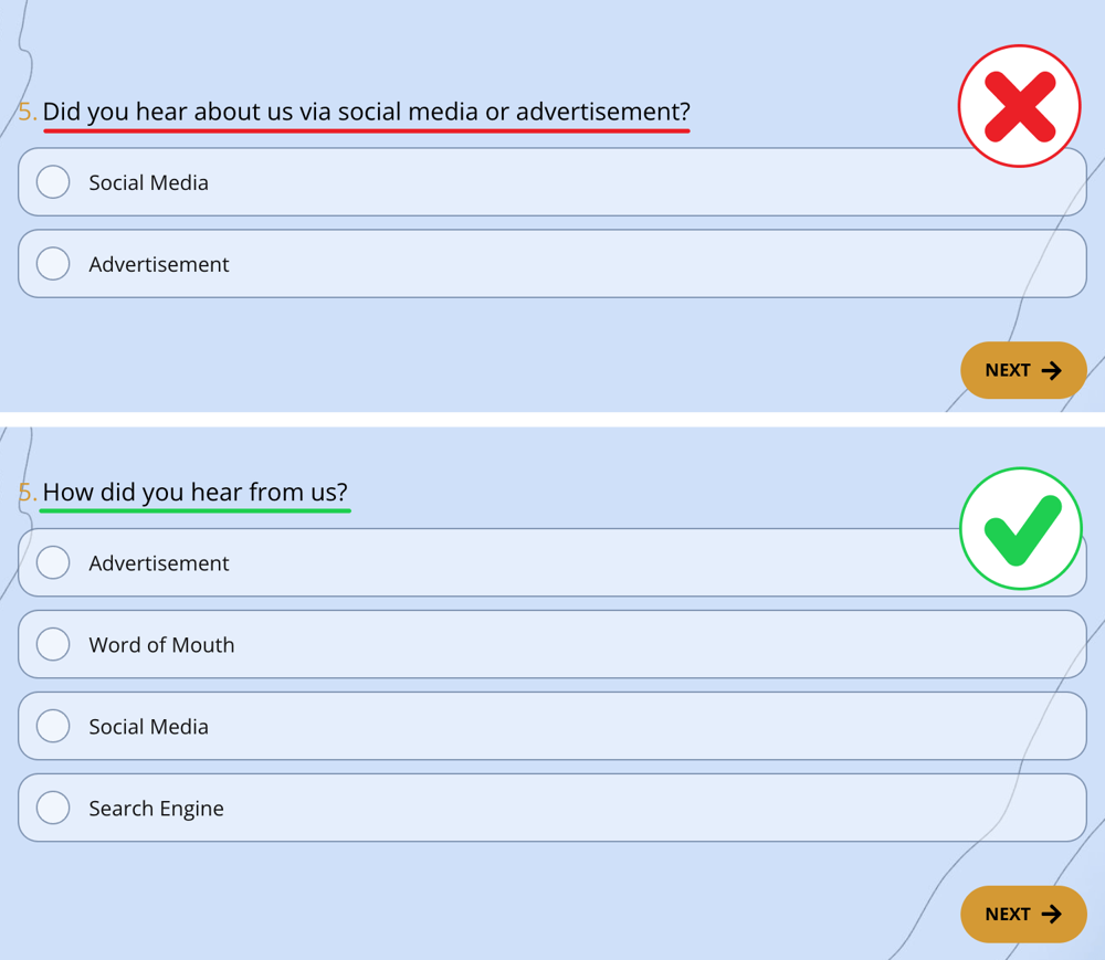 Double-barreled question example #5