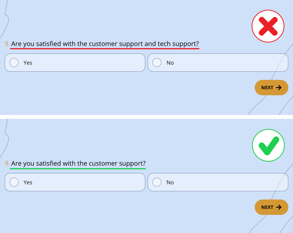 Double-barreled question example #9