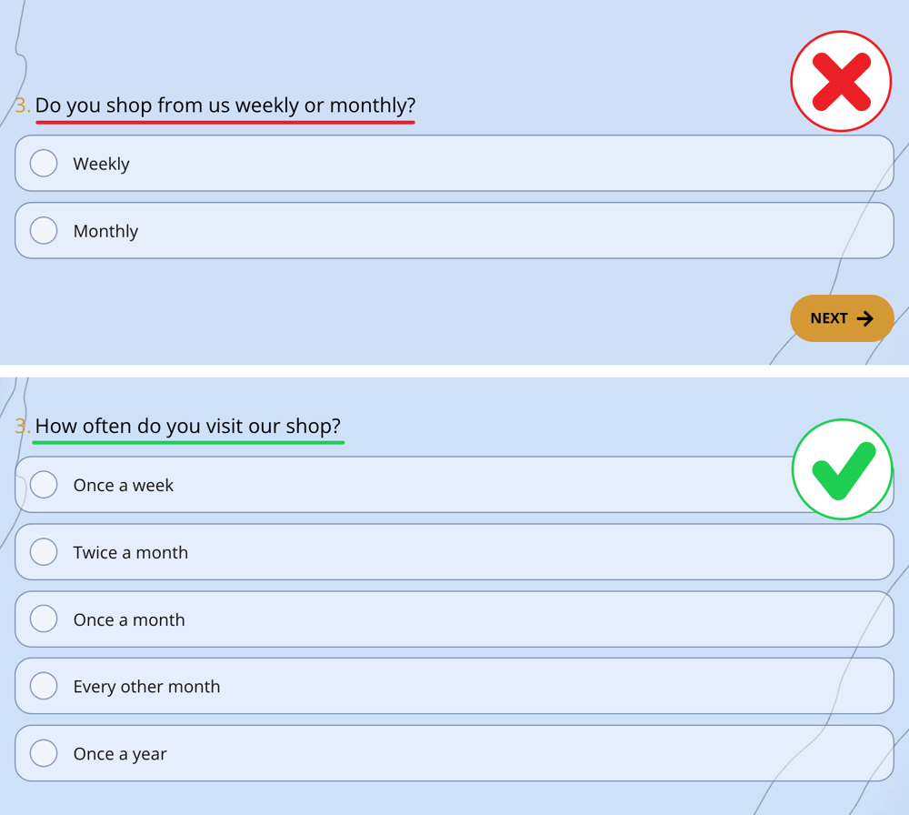 Double-barreled question example #3