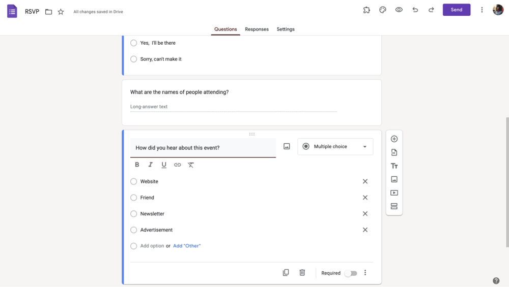 Customize your Google Form
