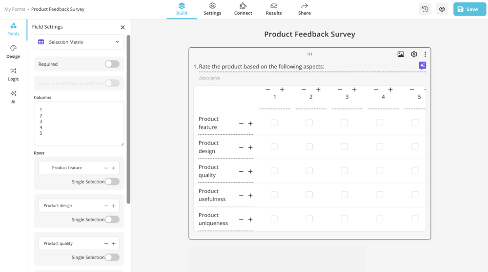 Various types of questions
